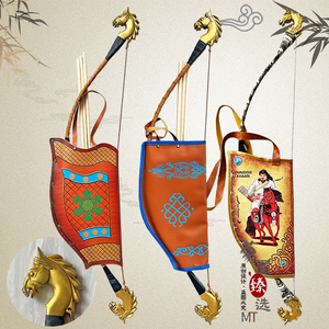儿童蒙古族马头弓箭玩具舞蹈舞台表演射箭道具内蒙古工艺品装饰品