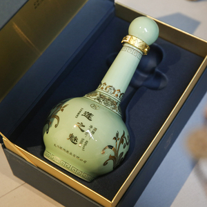 毓硒莲之魅3年窖藏养生白酒莲子酒养心安神48度500ml莲香型礼盒装