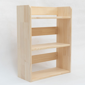 桌面书架纯实木桌上置物架小型收纳架落地书柜台面简易松木定制