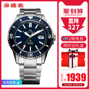 海鸥表海洋之星陶瓷款200米潜水自动机械表男表强夜光416.22.1201