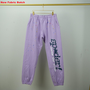 浅紫色新面料发泡印花卫裤