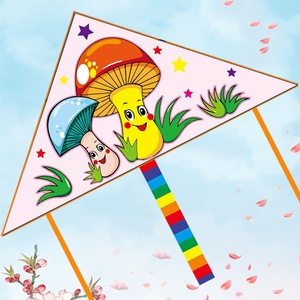 新款套装简易做风筝的手工材料diy飞机猫头鹰图案春游彩绘0人付款45