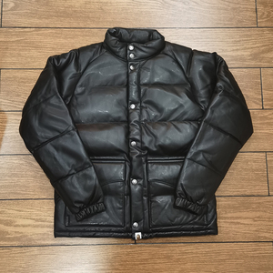 【现货】任先生潮流bape木村羊皮羽绒服男款经典版型木村拓哉黑色