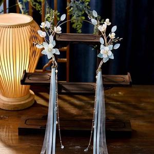 汉服花环头饰发箍流苏步摇古风圣母光环仙女头箍日常短发古装配饰