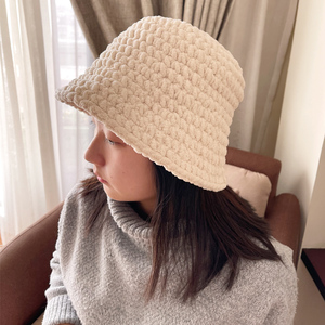 懒羊羊手工钩针编织冰条粗毛线渔夫帽子diy材料包网红百搭礼物