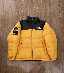 supreme tnf 17fw leather nuptse jacket 夹克 羊皮 皮衣 羽绒服
