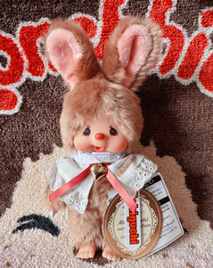 蒙奇奇monchhichi萌趣趣日本正版 美拉德 甜心 棕色兔子公仔礼物