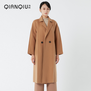 浅秋纯毛羊毛大衣