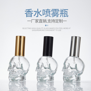 新款骷髅头透明香水瓶50ml螺口香水瓶 异性瓶玻璃制造