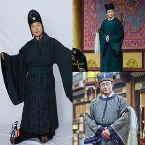 影视古装太监服唐朝太监宦官服男古装大臣服官员服绣花大臣演出服