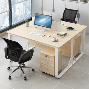 双人办公桌椅组合现代简约办公室职员电脑桌 2/4/6人工位屏风卡位