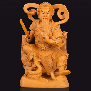 12/16寸玄天上帝木雕佛像摆件居家供奉真武大帝神像家用北帝公像