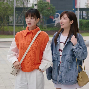 贺先生的恋恋不忘胡意旋秦以悦同款橙色针织背心显白上衣百搭女潮