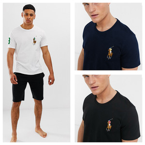 美国拉夫劳伦短袖t恤男polo ralph lauren保罗大马标纯棉圆领上衣