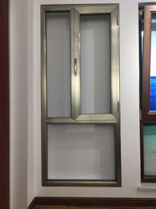 天津断桥铝浅香槟色托田 断桥铝门窗 阳光房 封阳台 金钢网纱窗