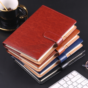申士a5商务办公皮面笔记本子加厚会议记录b5记事本可定制logo文具