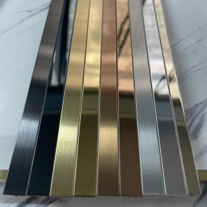 不锈钢t6型钛金装饰线条背景墙黑钛香槟金卡缝隙木衣柜门一体金属