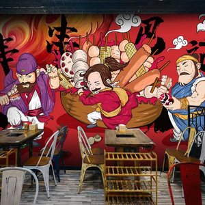 餐厅涂鸦个性壁纸