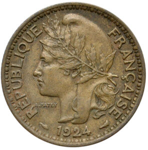 喀麦隆1法郎硬币 1924--1926年 年份随机 直径23mm