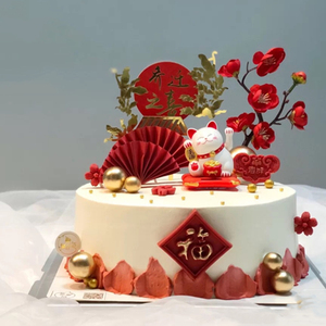 蛋糕装饰插件升官发财/乔迁之喜祝福短语 蛋糕装饰插牌插件