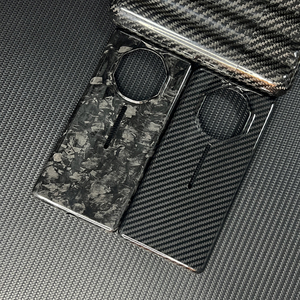 适用华为mate40rs保时捷凯夫拉手机壳锻造碳纤维超薄全包硬保护套