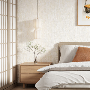 北台现代简约硅藻泥素色墙纸纯色无纺布卧室客厅北欧家用壁纸高档