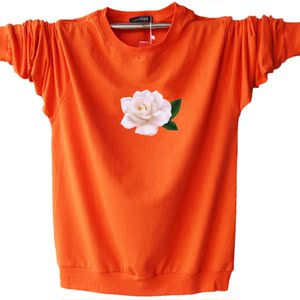 怡安踏雪青少年玫瑰花长袖t恤男生纯棉新款春季丅恤潮流衣服ins百