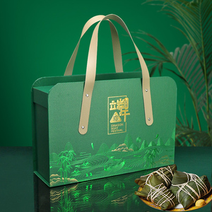 2022新款端午节粽子礼盒包装盒手提盒高档创意礼品盒空盒定制logo