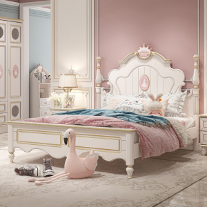 带滑滑梯的公主床