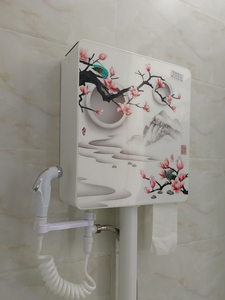 卫浴蹲坑多功能卫生间家用水箱冲厕所带纸巾盒香薰壁挂墙式大便器