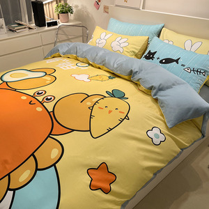 卡通纯棉被套单件全棉床单人150x200儿童被单学生宿舍被罩200x230