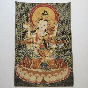 纯铜欢喜佛 明妃双身度母菩萨佛像摆件可装藏2人付款185