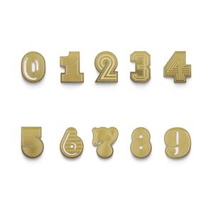 【璞喜】现货_英国tom dixon黄铜数字书签 一套10枚 英国伦敦购