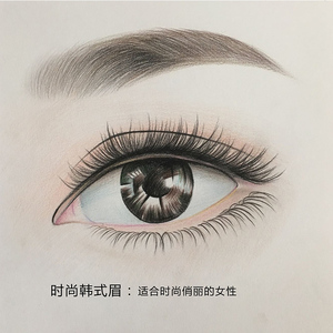 半永久装饰画眉眼唇挂画手绘素描宣传画美容院海报纹绣图片墙壁画