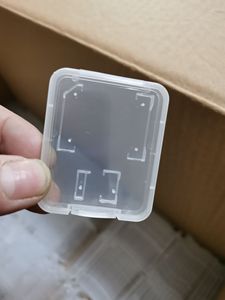 TF+SD大卡卡套 双卡收纳盒 透明小白盒 TF转SD大卡双卡小白盒