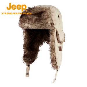 Jeep吉普冬季男士保暖帽子骑行加绒护耳雷锋帽女东北户外防风棉帽