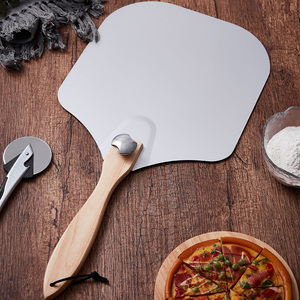 12寸披萨铲旋转手柄铝铲法棍欧包面包入炉转移铲pizza铲烘焙工具