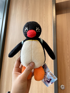 日式中古表情包pingu企鹅女朋友上学季毛绒公仔 复古卡通玩具礼物