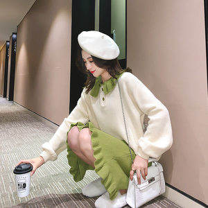 两件套初秋毛衣裙女套装穿搭矮个子洋气显高时髦春秋2019秋装新款