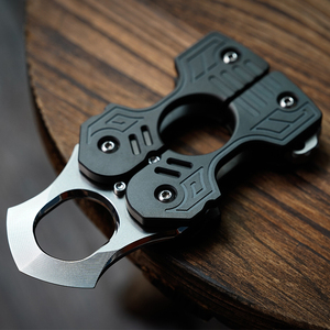 荣制阎魔钛合金单指虎edc蝴蝶小甩未开刃m390钢装备自卫便携青铜