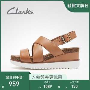 cross交叉带厚底坡跟时尚鞋女clarks女鞋旗舰店279