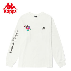 Kappa卡帕联名长袖T恤新情侣男女圆领套头衫印花卫衣K0CY2TC30P