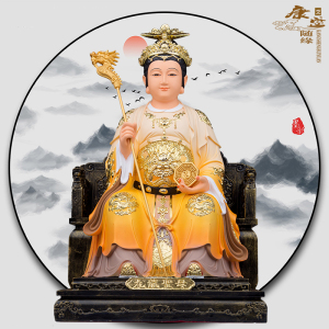 九龙圣母神像龙母娘娘龍母家用供奉客厅摆放工艺品摆件树脂