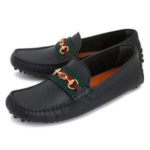 gucci 男新款双gg马衔扣织带驾车鞋豆豆鞋乐福鞋皮鞋 624698
