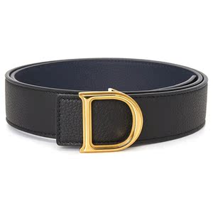 dior迪奥35mm男金标d扣双面两穿商务休闲荔枝皮皮带腰带4411ovtam