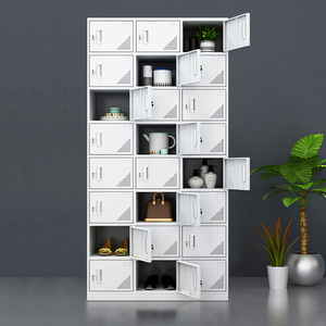 小格24门员工储物柜带锁多门鞋柜工厂食堂碗柜多格宿舍铁皮更衣柜