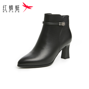 红蜻蜓女式棉皮鞋