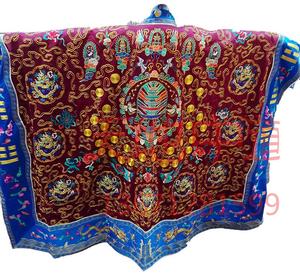 手绣真丝紫色九龙郁罗箫台法衣