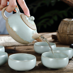 吴氏品雅茶杯水壶简单家用待客老岩泥倒把西施壶一壶二杯二人茶具