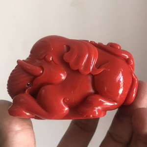 南红玛瑙大象把件男女款玉器玉石吉祥如意手把件玉器象把玩件